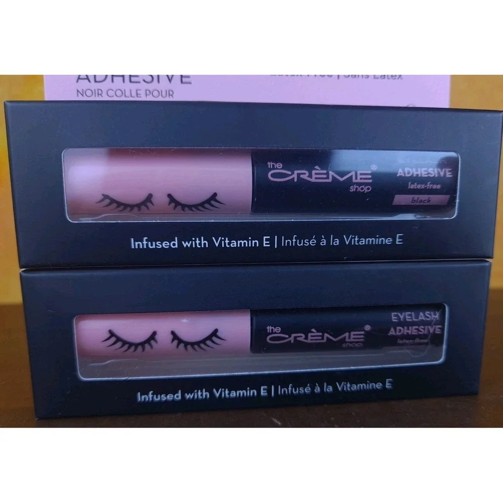 Set Of 2 The Crème‎ Shop Black Eyelash Adhesive Infused Vitamin E Latex Free